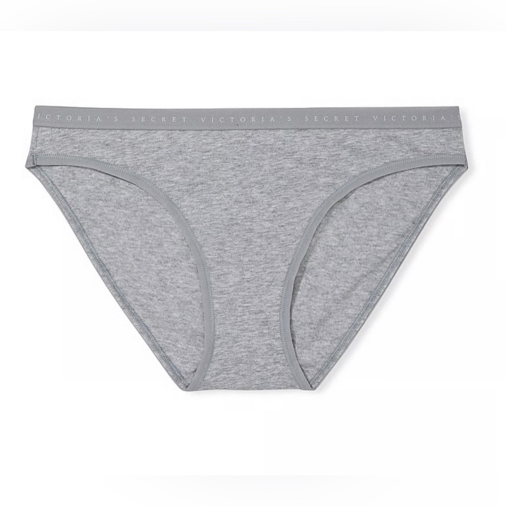 Victoria’s Secret Stretch Cotton Bikini Panty - Medium - Heather Grey